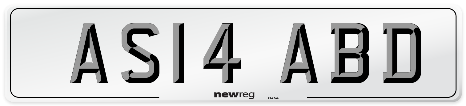 AS14 ABD Number Plate from New Reg